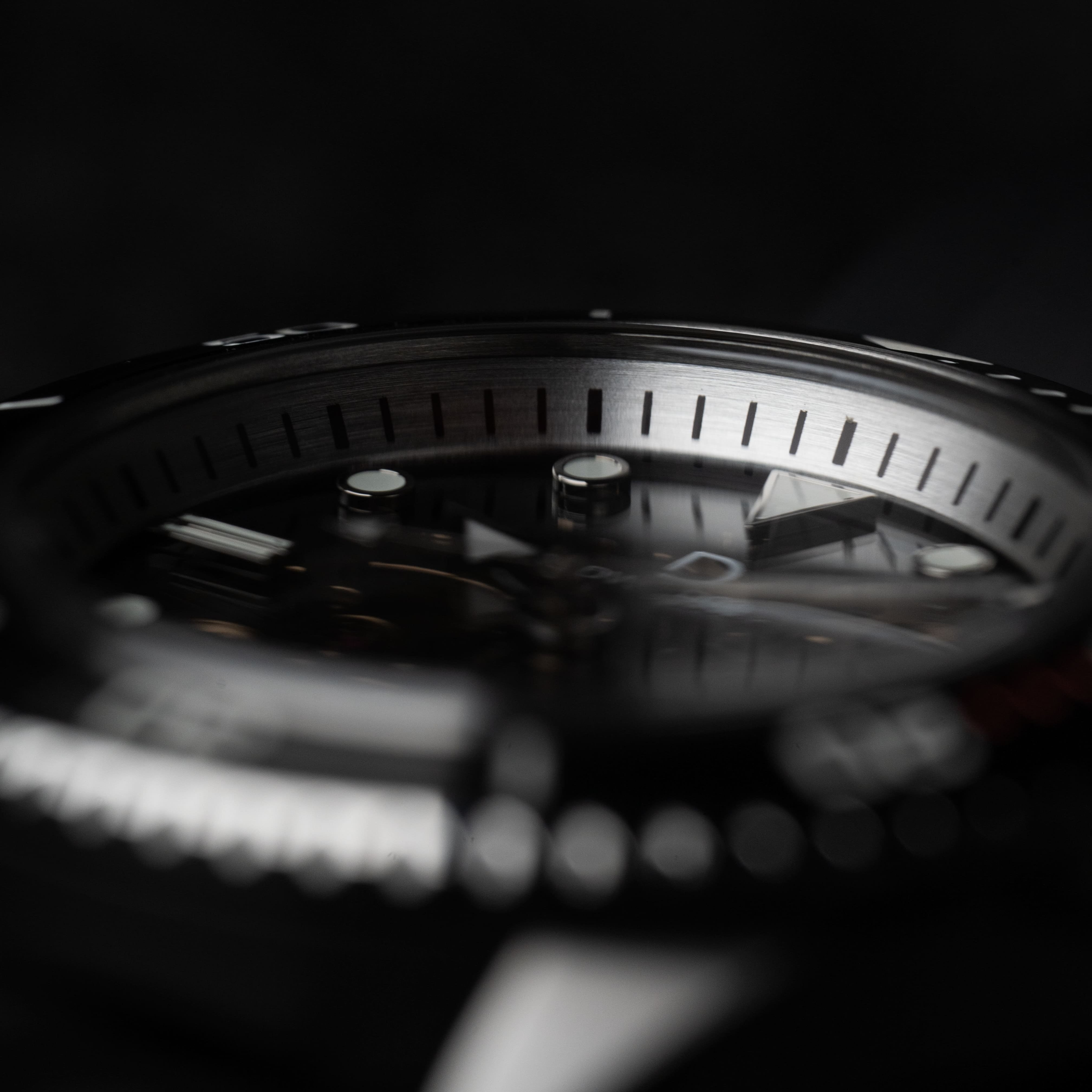 42mm クリスタルダイヤル ダイバーズウォッチ ブラック DIYキット | FKMラバーベルト ブラック | 日本製 BGW9スーパールミ 夜光付き | TMI NH70A 自動巻きムーブメント