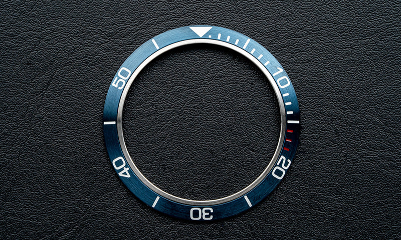 39.4mm ステンレススチール ダイバーベゼルインサート ブルー - Type A