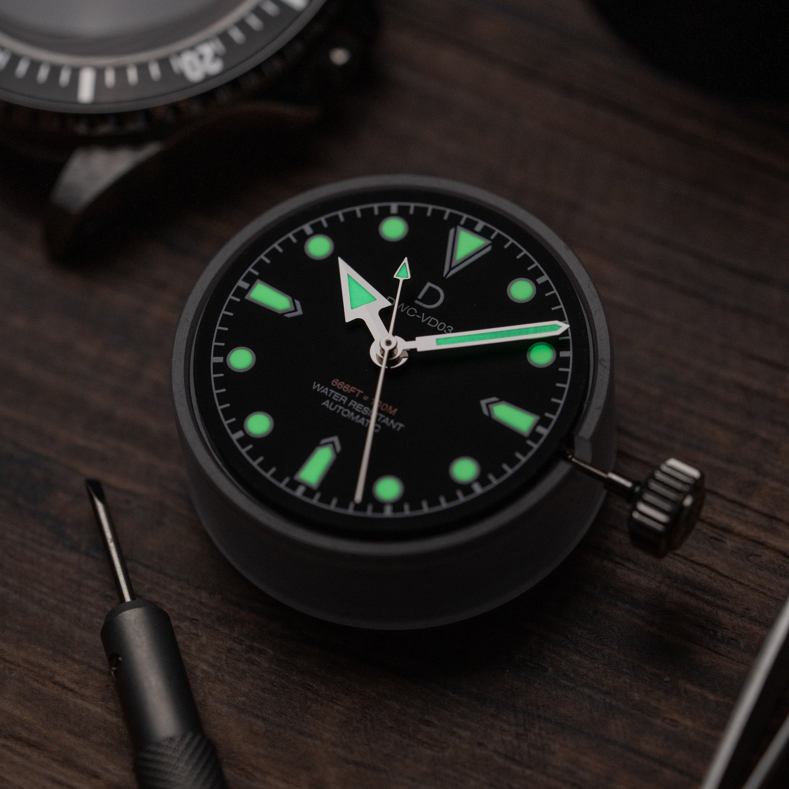 MODコンボセット | 40mm ヴィンテージ ダイバーズウォッチ DIYキット | ストラップ・ベゼル・ベゼルインサート各3点付き | セイコーNH35/NH70A ムーブメント