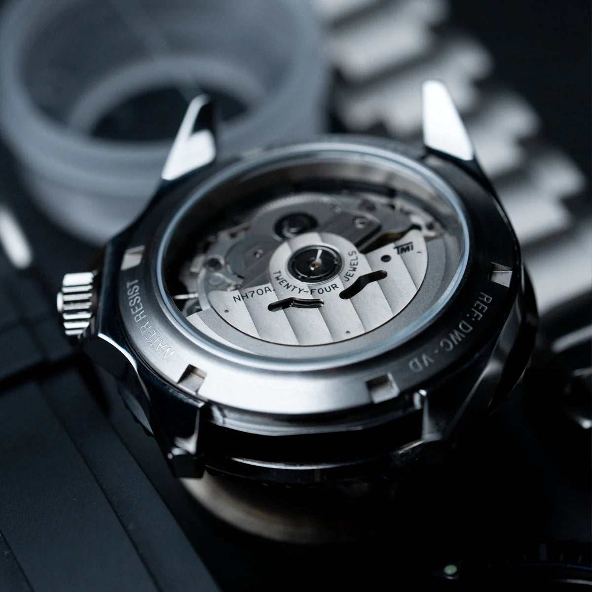 MODコンボセット | 40mm クリスタルダイヤル ダイバーズウォッチ サファイア風防ケース付き DIYキット | ストラップ・ベゼル・ベゼルインサート各2点付き | 日本製 BGW9スーパールミ 夜光付き | TMI NH70A 自動巻きムーブメント